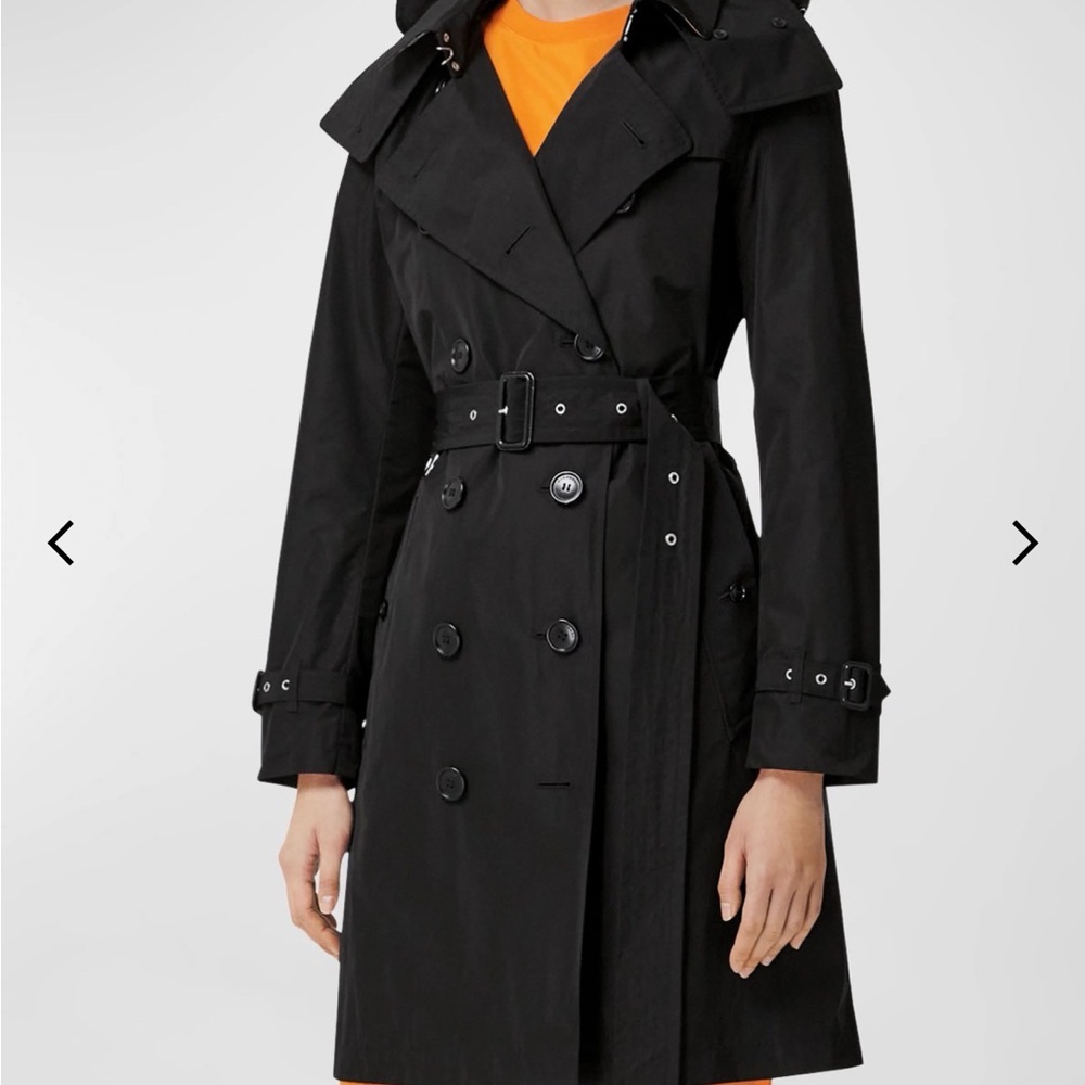 Burberry Kensington Black Trench Coat